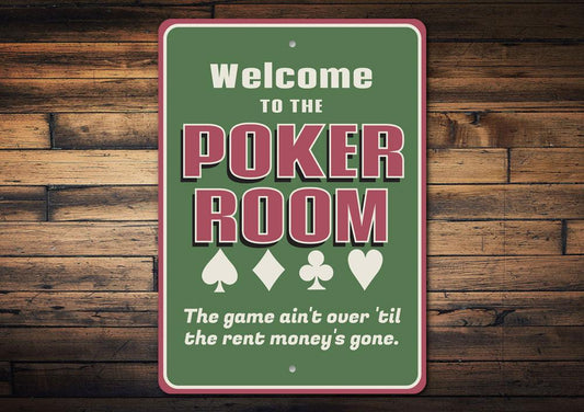 Poker Room Welcome Sign