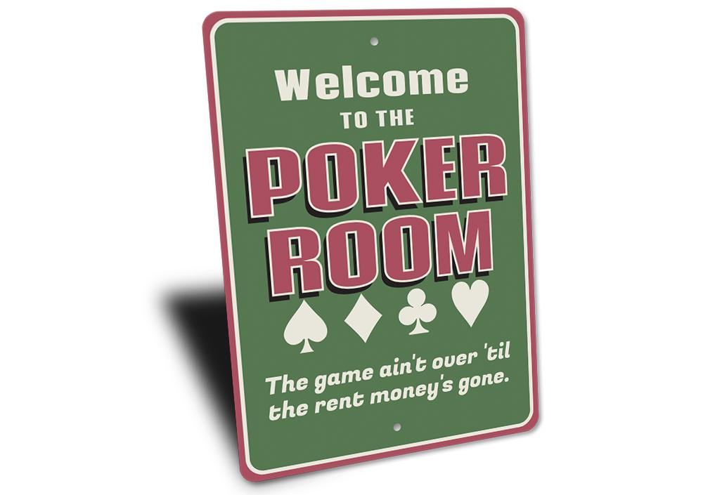 Poker Room Welcome Sign