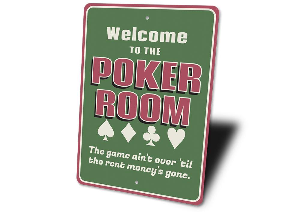 Poker Room Welcome Sign