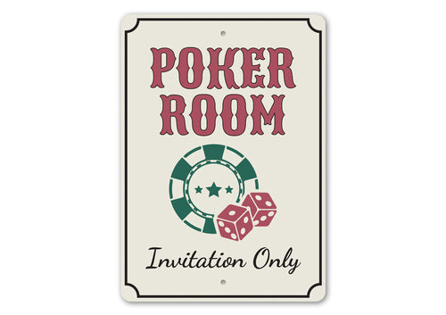 Poker Room Invitation Only Sign