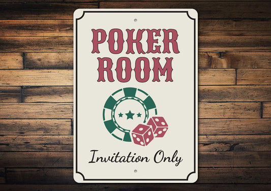 Poker Room Invitation Only Sign