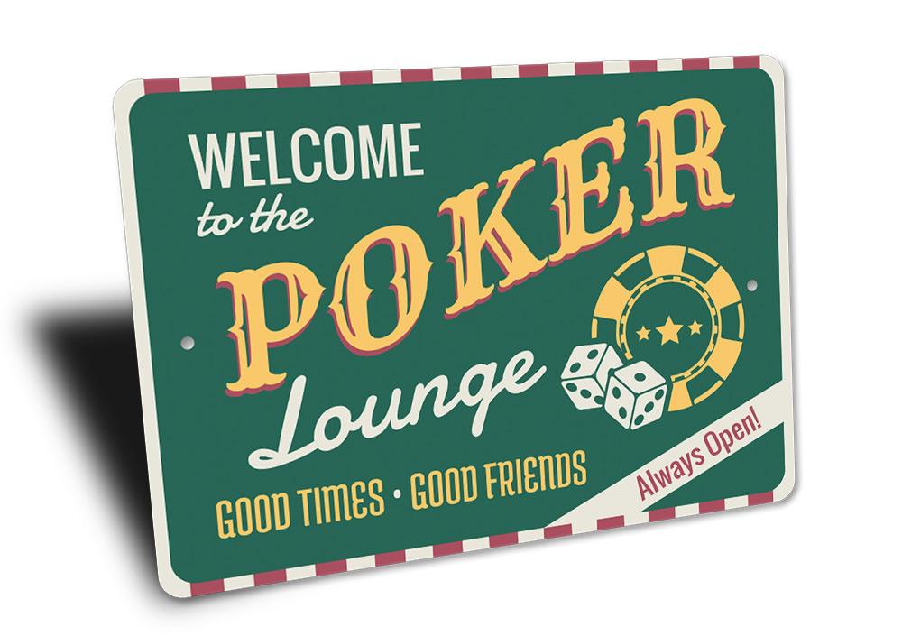 Poker Lounge Welcome Sign