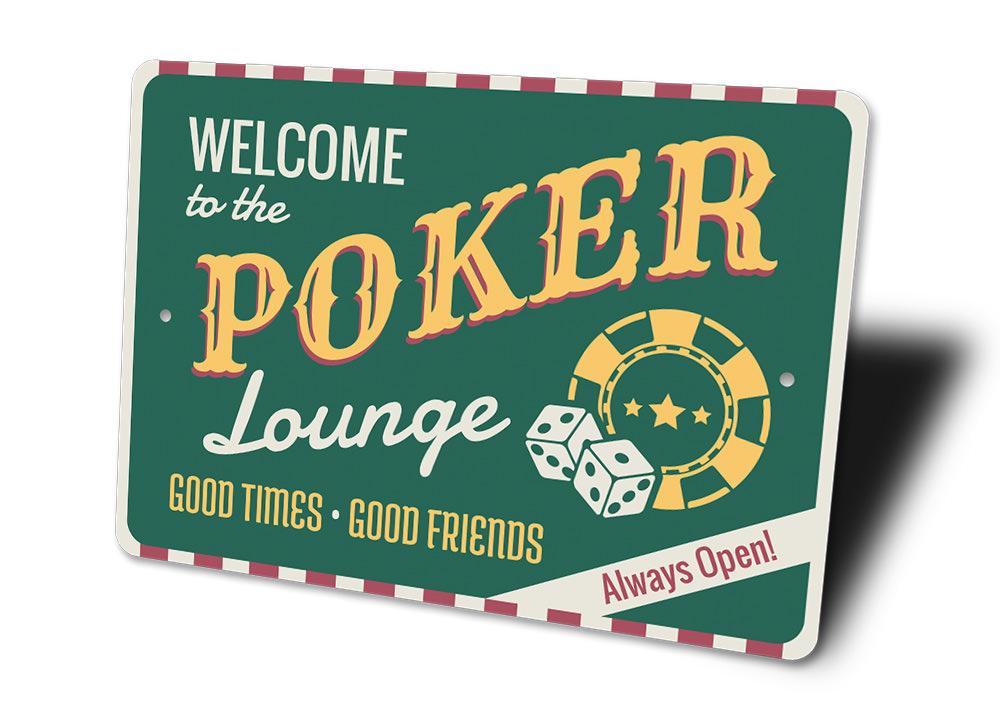 Poker Lounge Welcome Sign