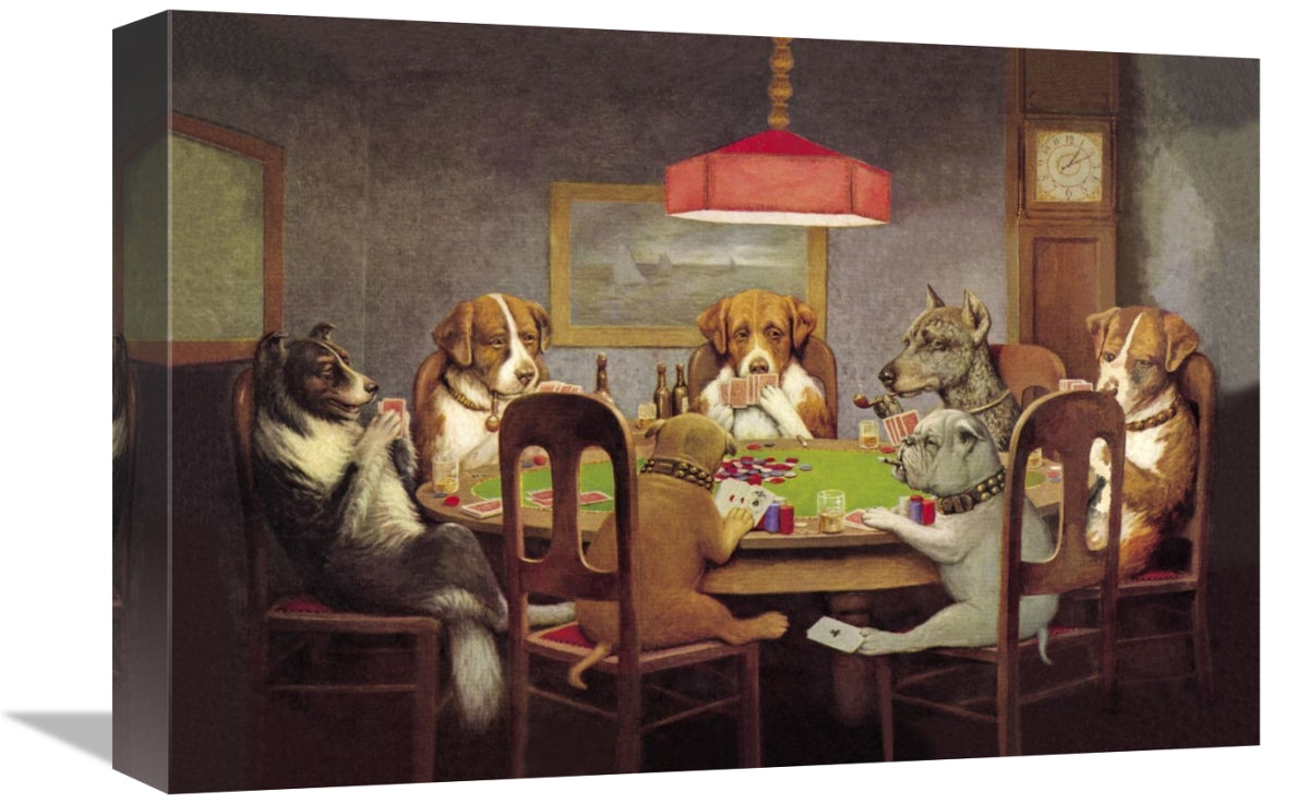 Global Gallery GCS-341404-1218-142 12 x 18 in. Poker Dogs- A Friend in